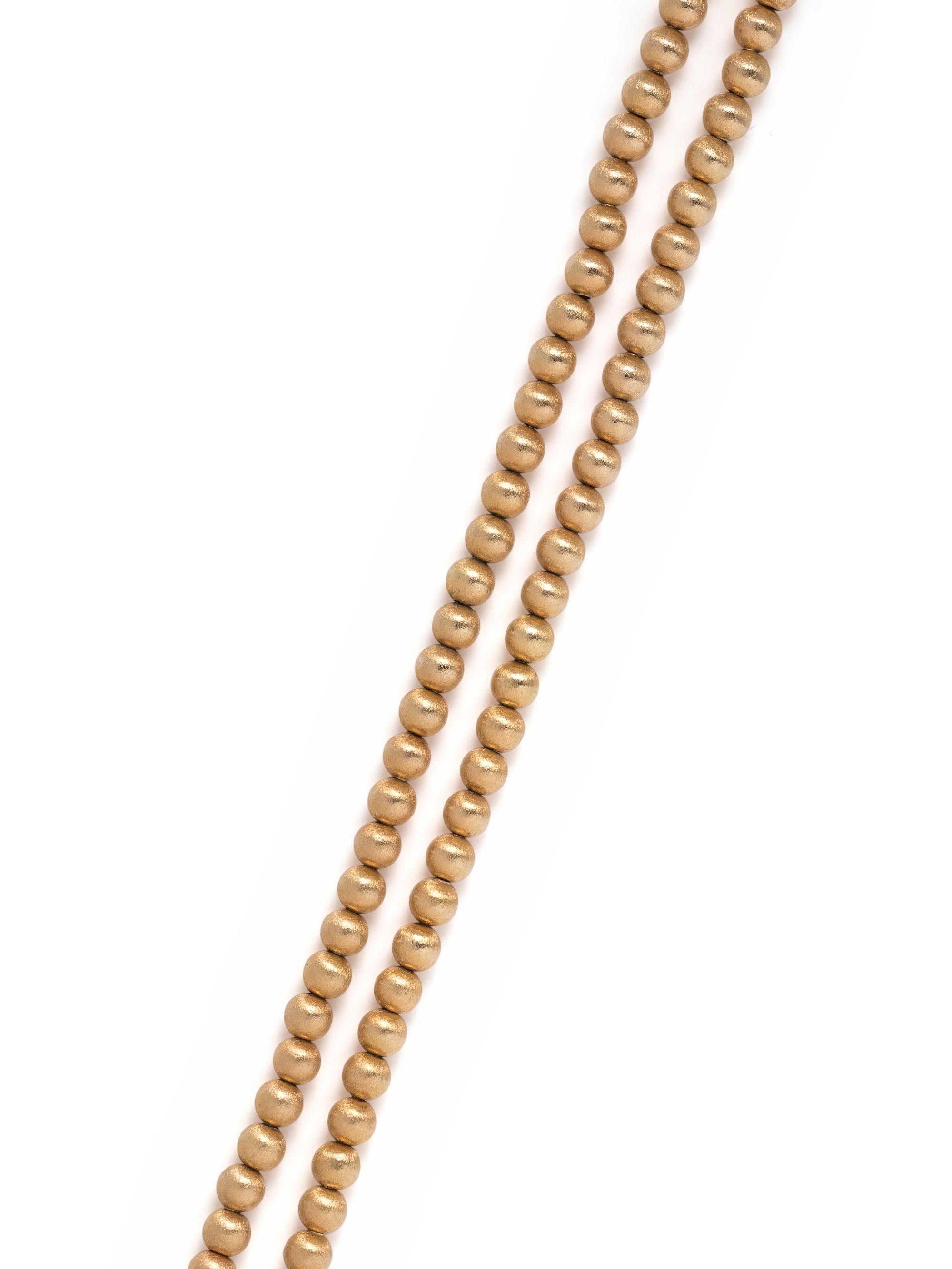 YELLOW GOLD BEAD NECKLACE