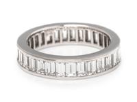 A Platinum and Diamond Eternity Band,