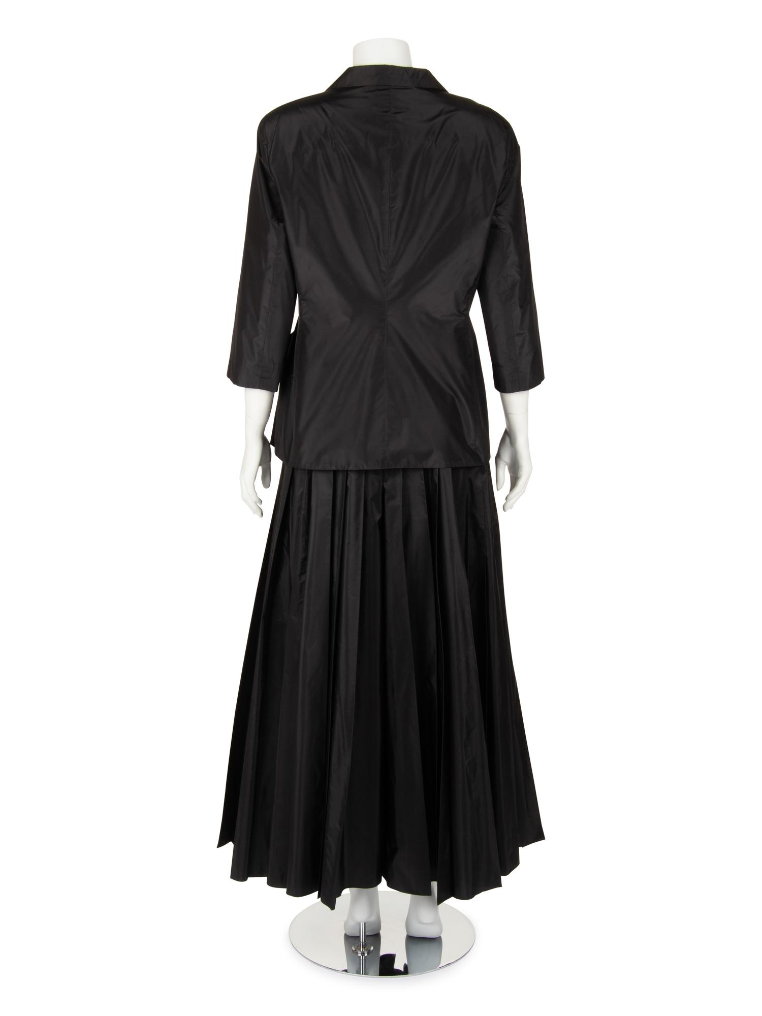 Christian Dior Two-Piece Taffeta Palazzo Pant Ensemble, Spring 2019