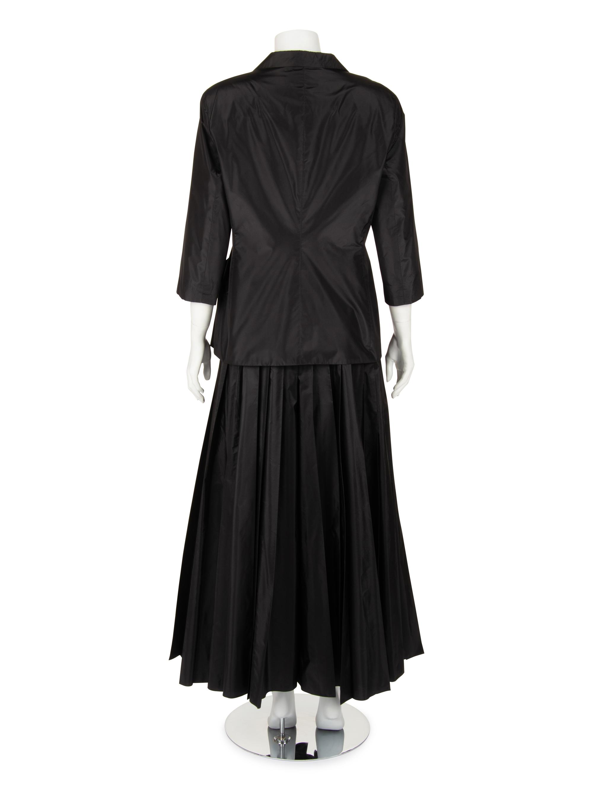 Christian Dior Two-Piece Taffeta Palazzo Pant Ensemble, Spring 2019