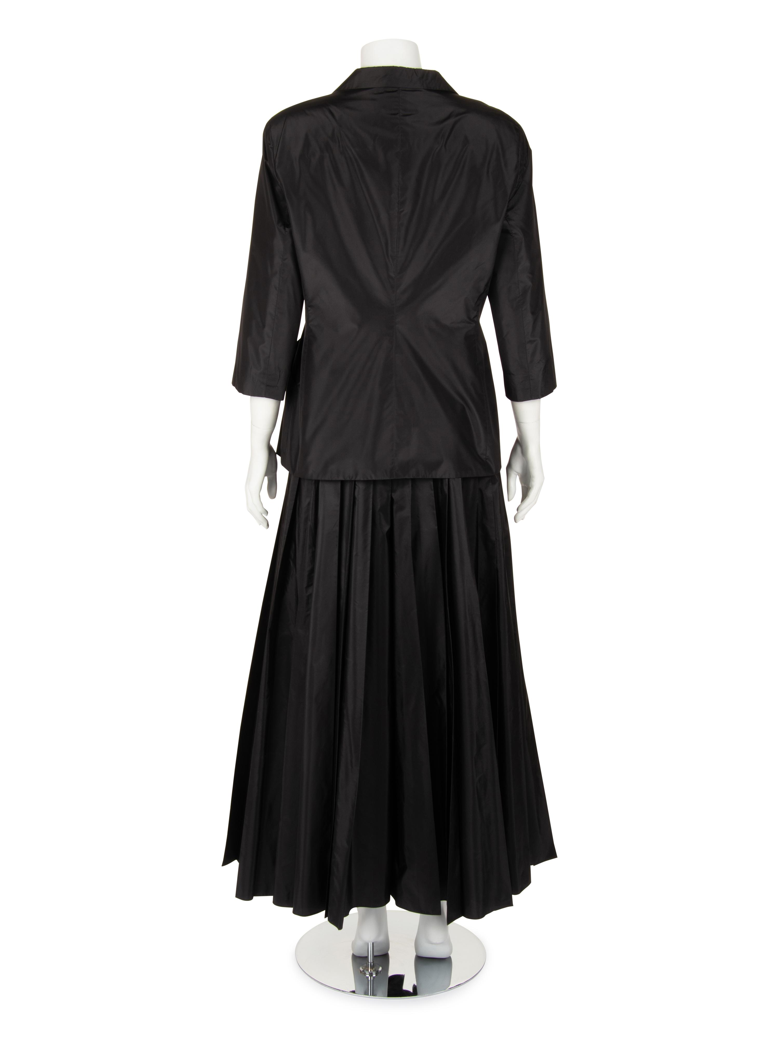 Christian Dior Two-Piece Taffeta Palazzo Pant Ensemble, Spring 2019