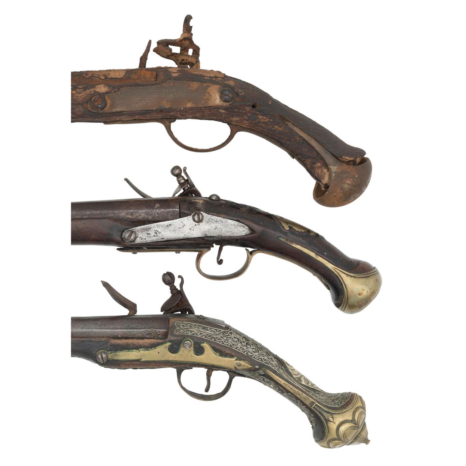 Lot of Three Ottoman Pistols