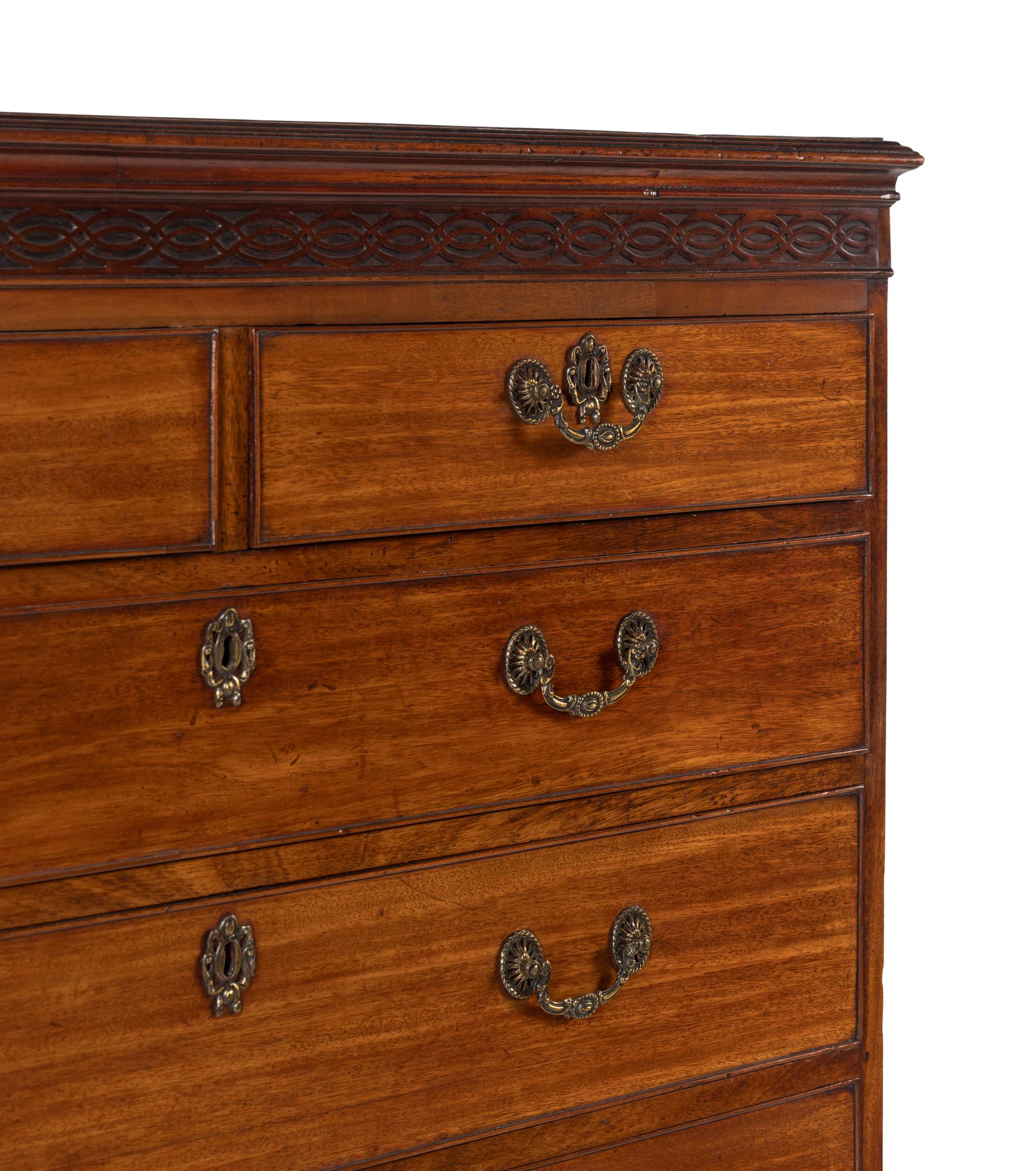 A George III Mahogany High Chest of Drawers