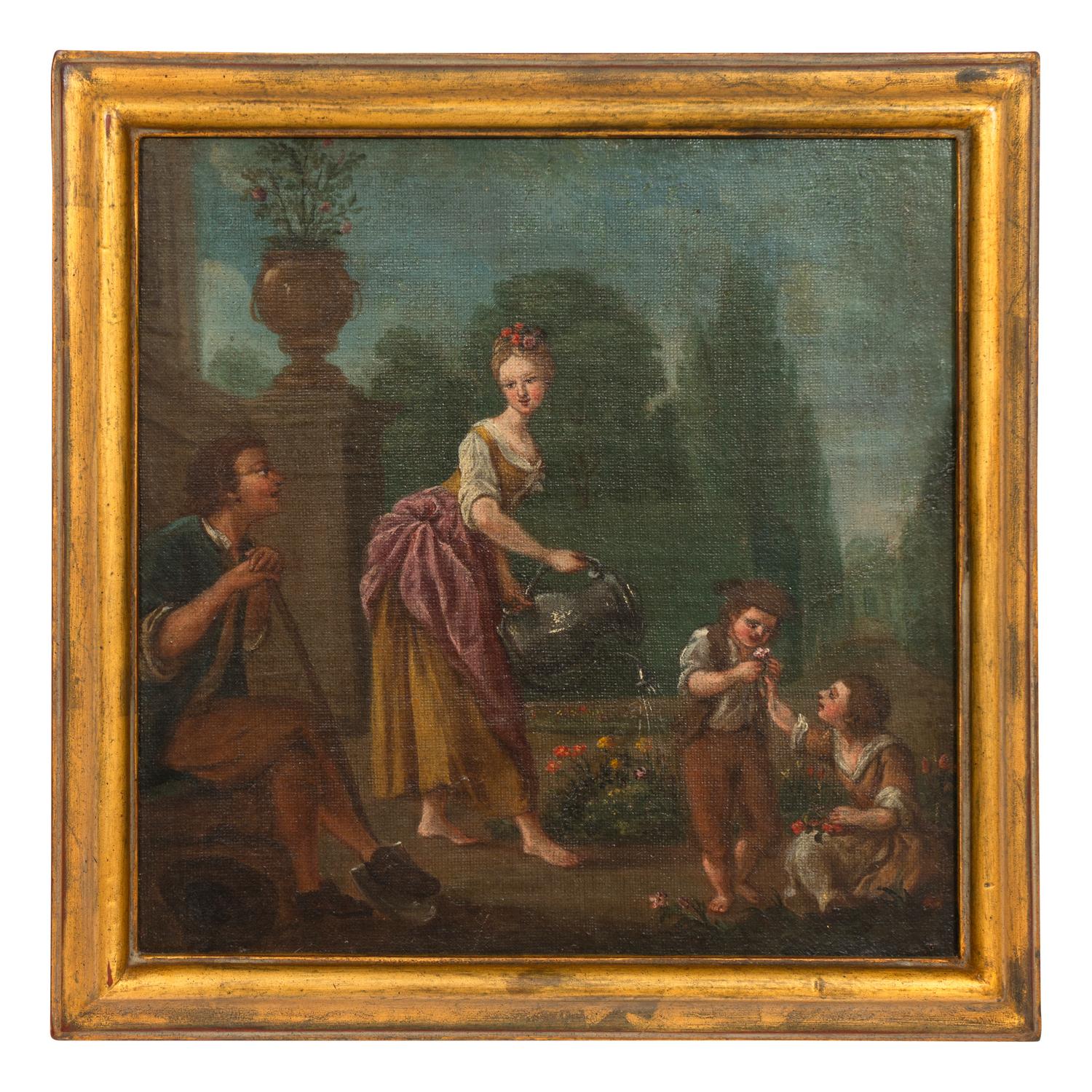 Pastoral Scenes with Figures (a set of four works)