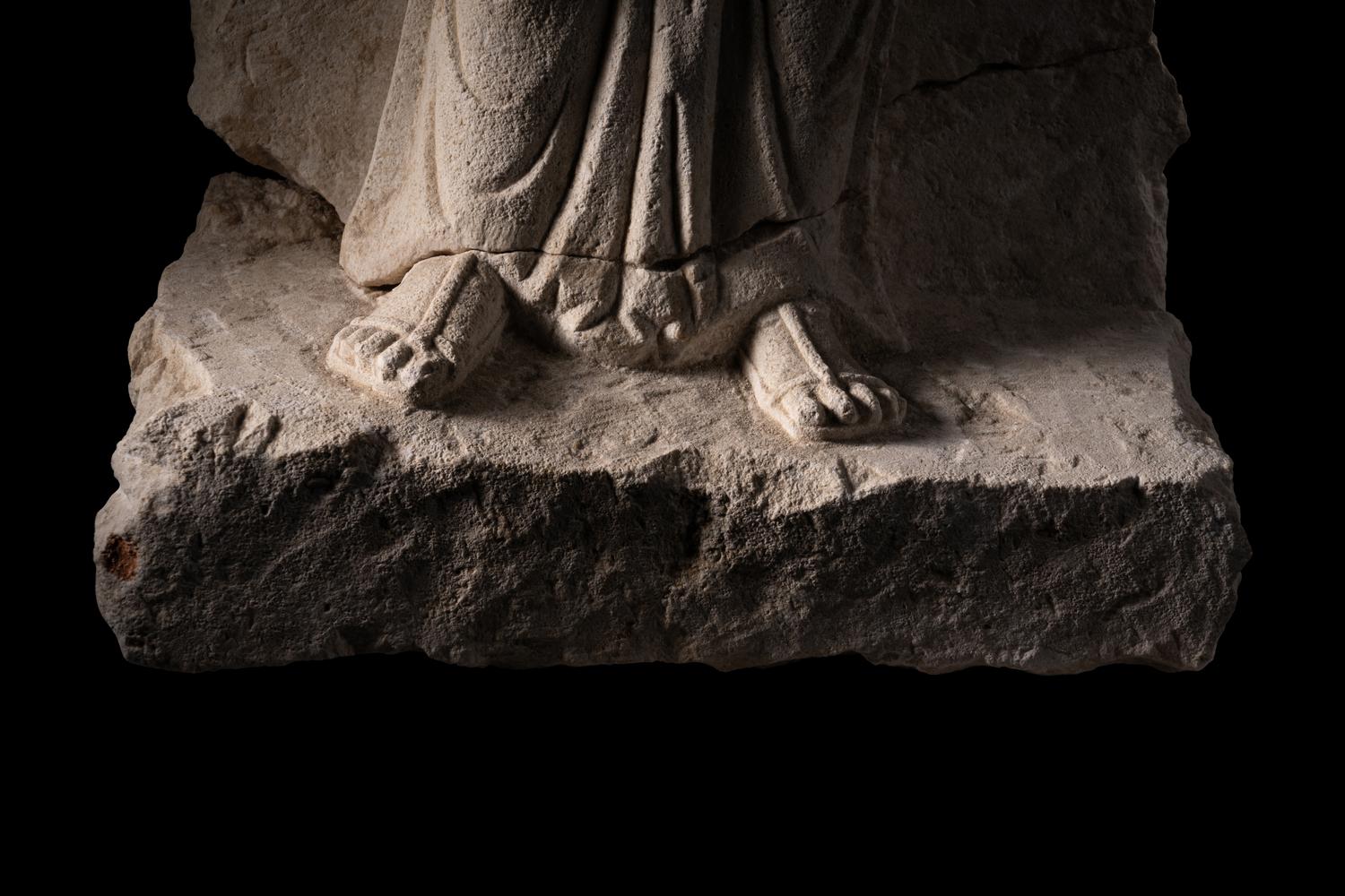 A Palmyran Limestone Relief of a Woman
