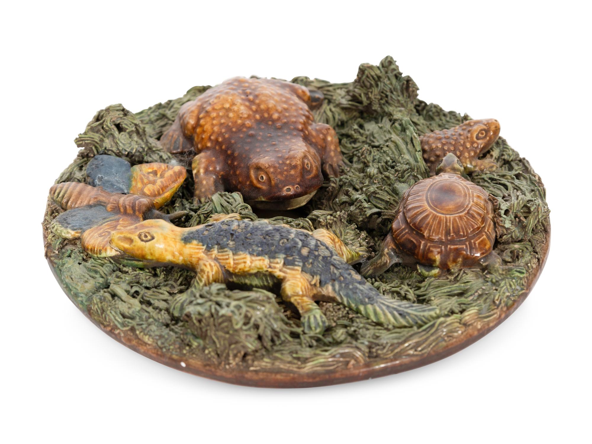 A Collection of Five Jose Alvas Cunha Palissy Majolica Articles