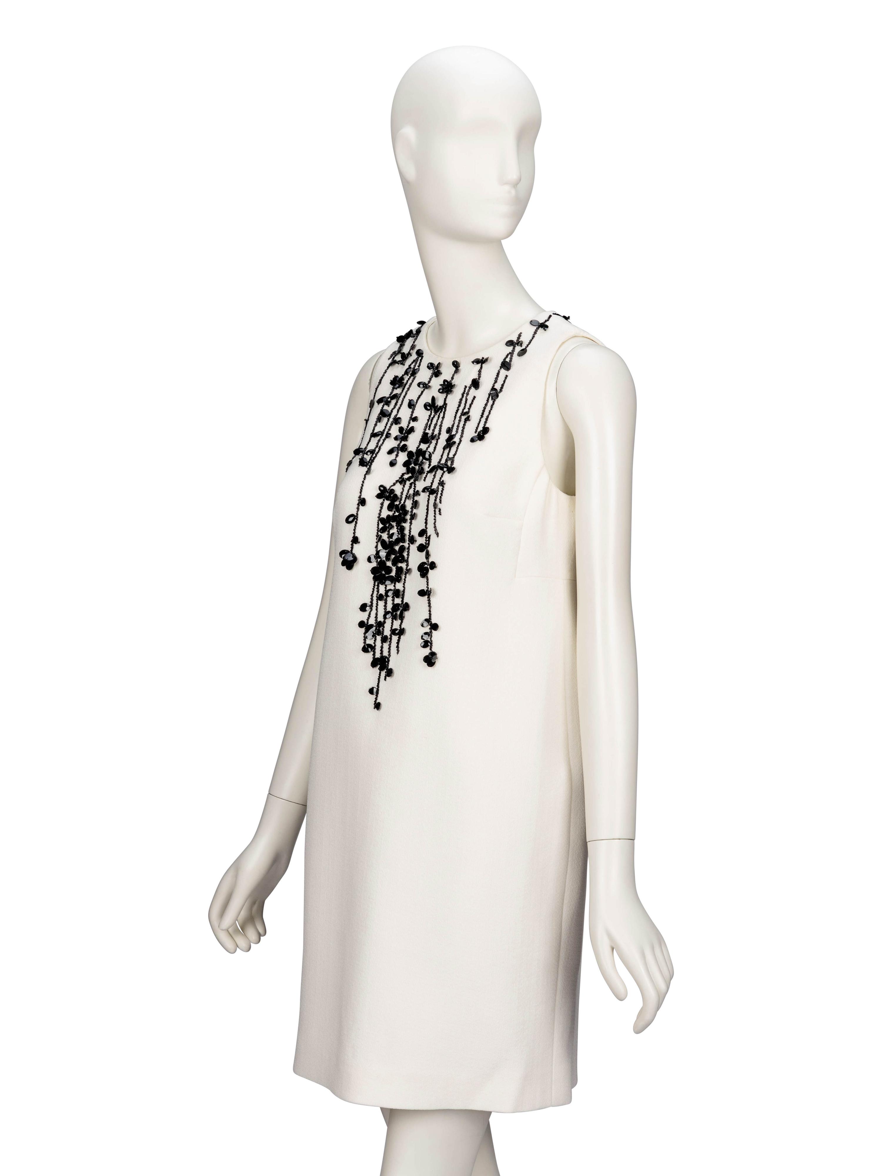 Giambattista Valli, Embellished White Sheath Dress