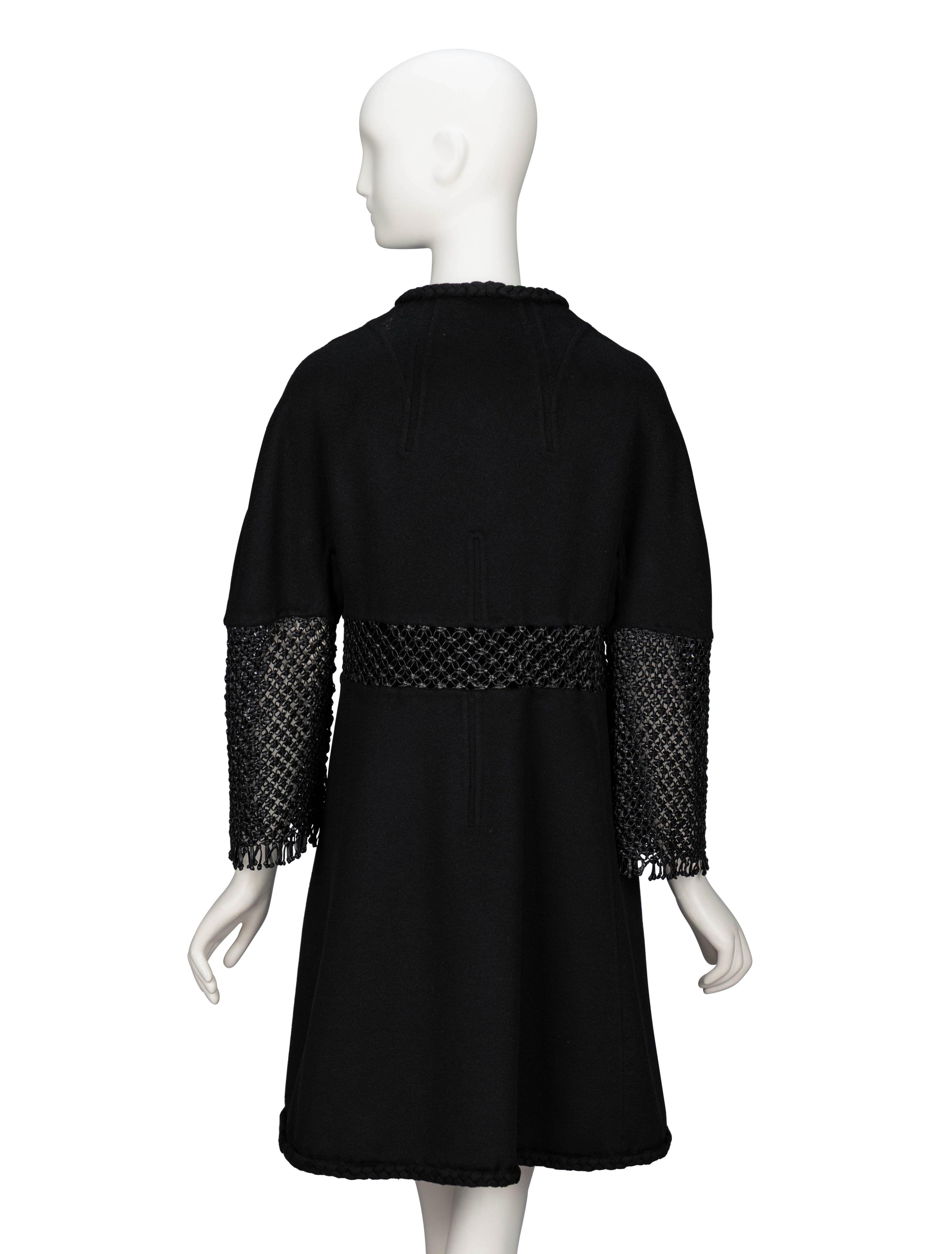 Ralph Rucci, Cashmere & Knotted Leather Coat and Dress