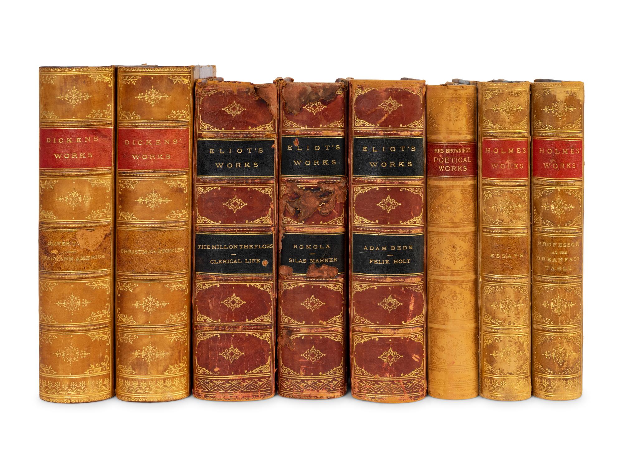 A Collection of Decorativlely Bound Leather Books
