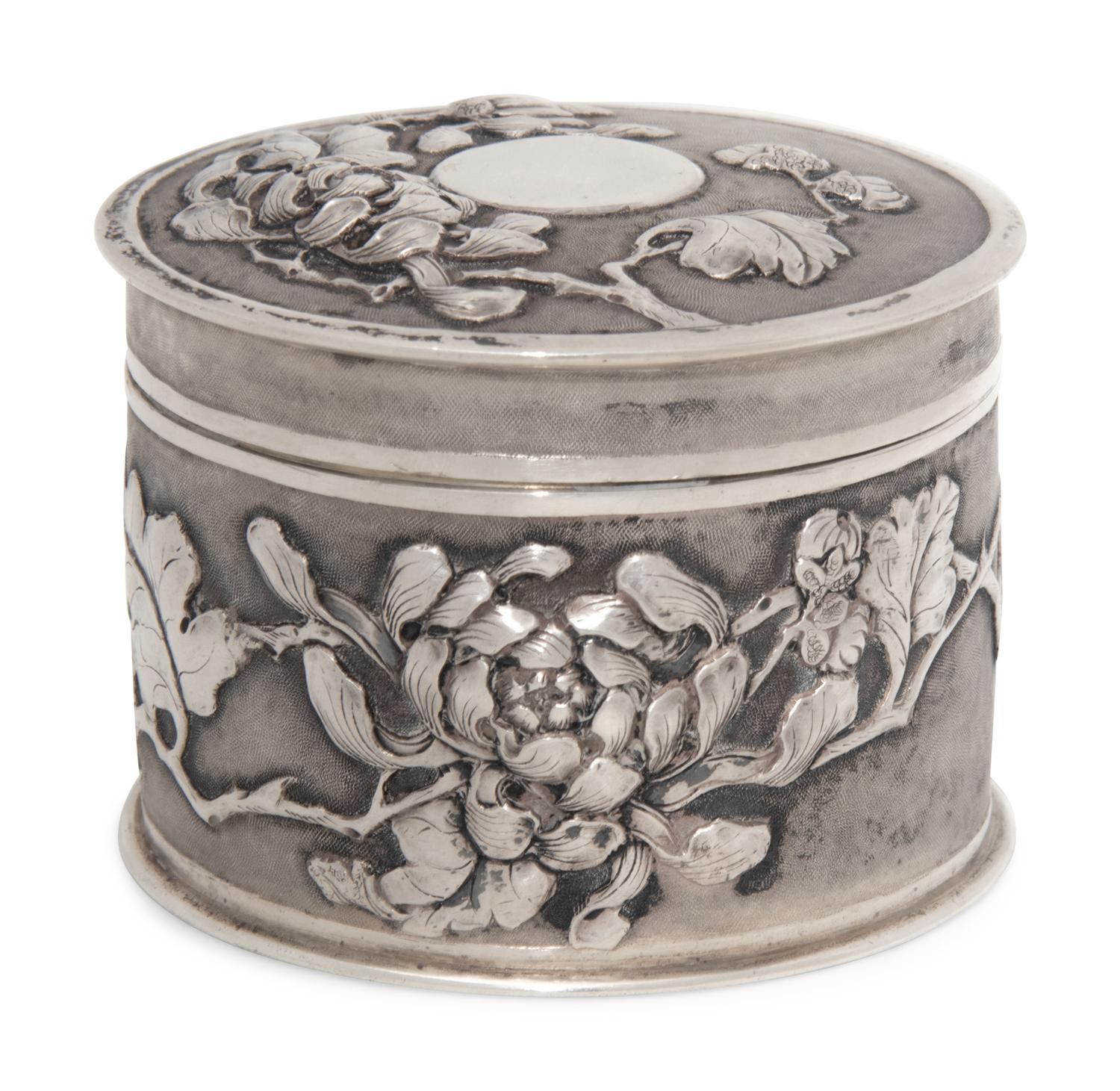 A Chinese Export Silver Covered Box