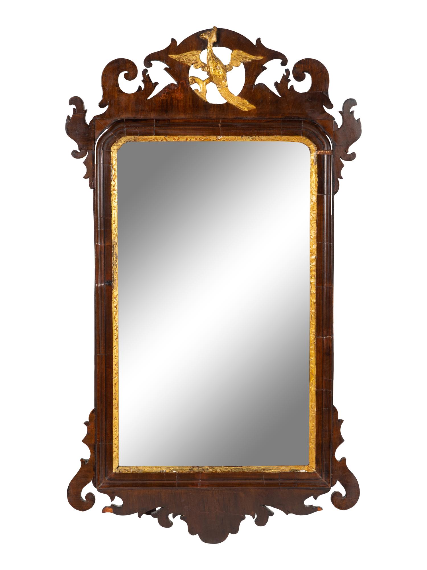 A Chippendale Parcel-Gilt Mahogany Mirror — 19TH CENTURY