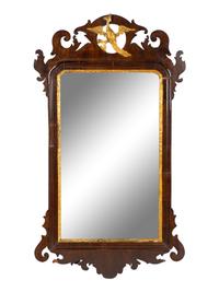 A Chippendale Parcel-Gilt Mahogany Mirror — 19TH CENTURY