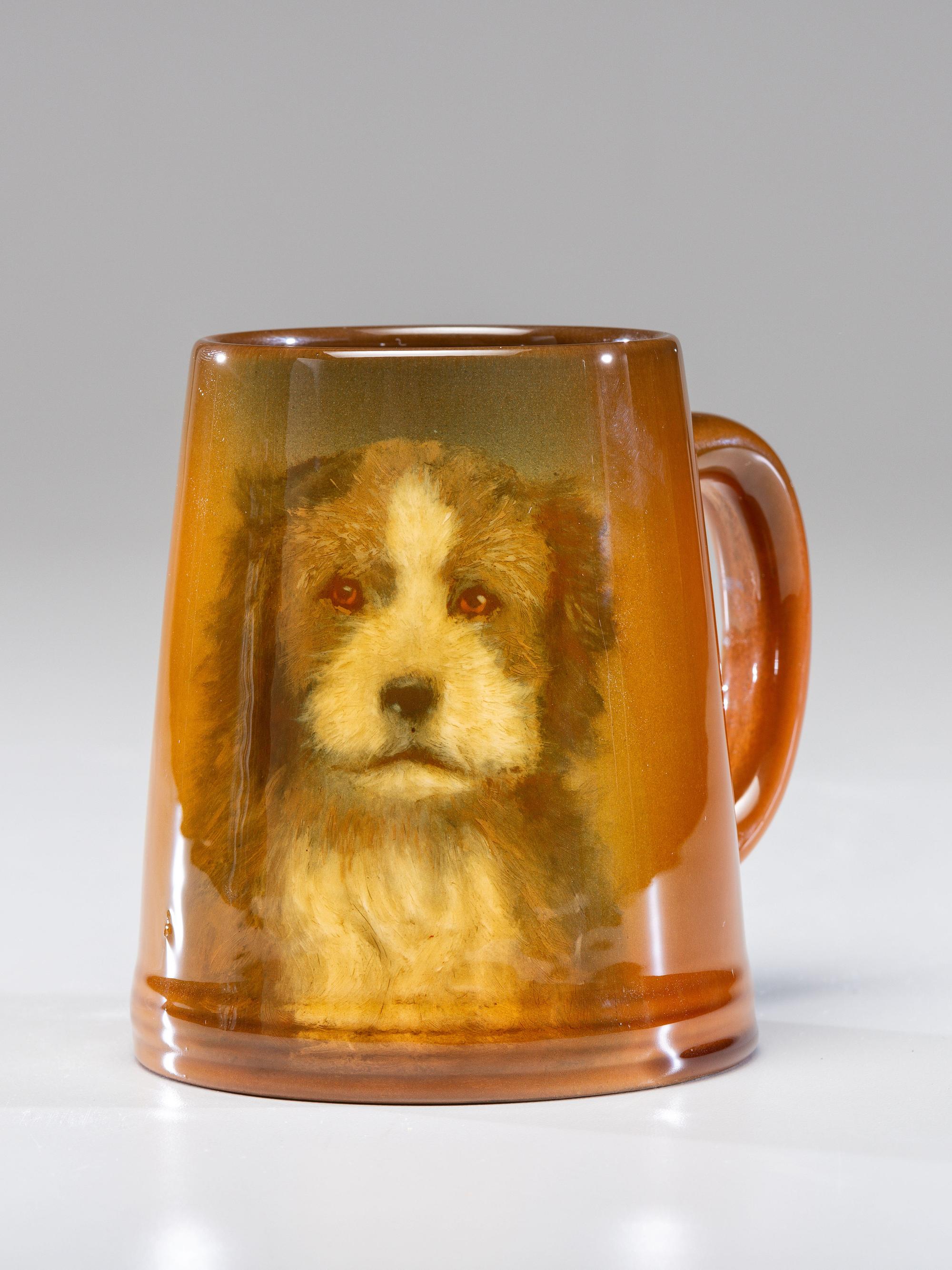 Standard Glaze Mug with Dog, 1934