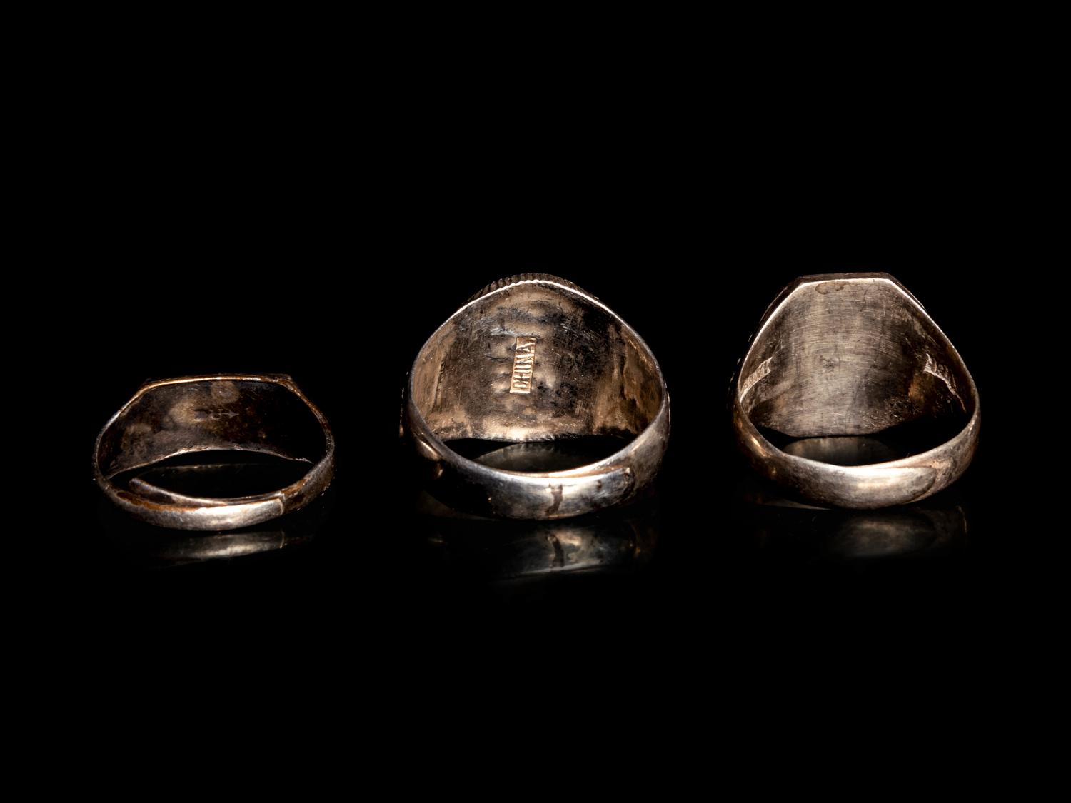 Three Chinese Silver Rings
