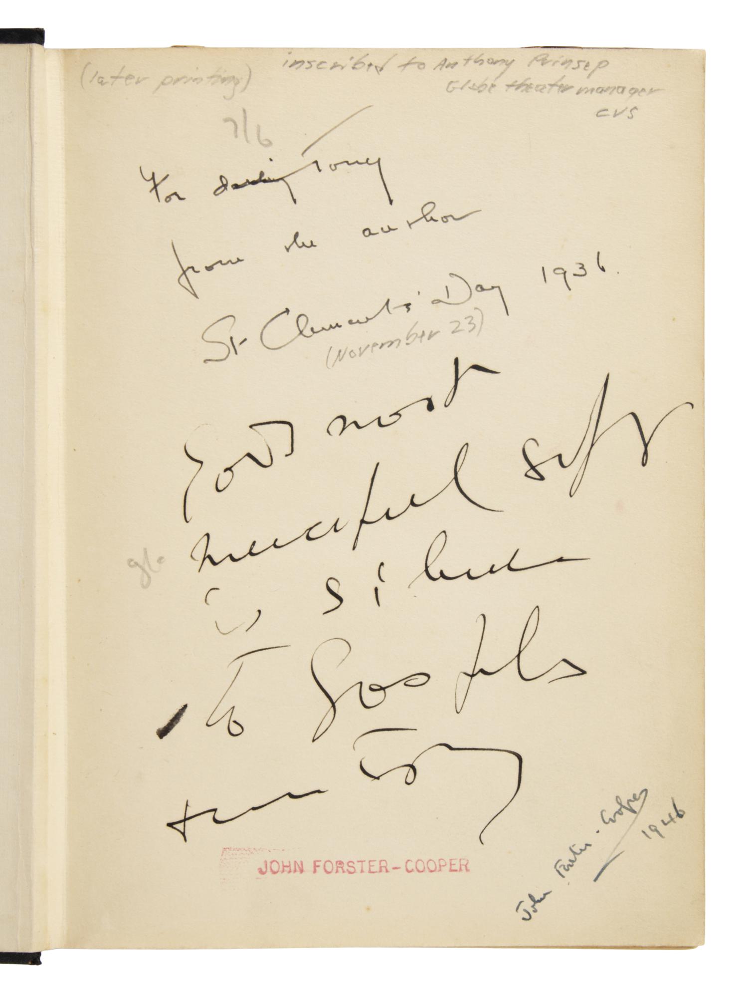 [Maugham, W. Somerset]. A group of 42 non-fiction titles and contributions by or about Maugham, several signed or inscribed, including: