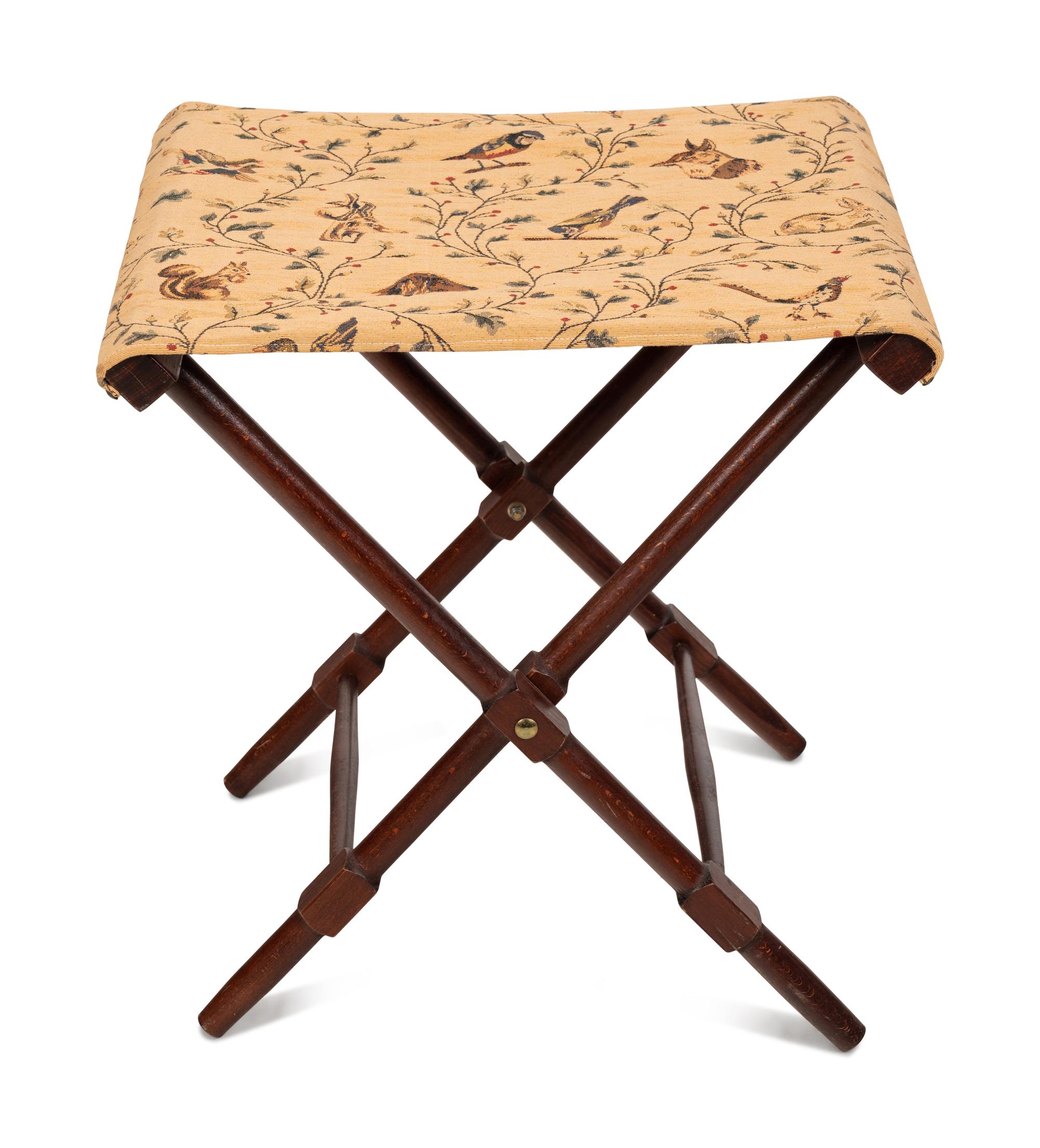 A Painted Tôle Tray on an Associated Stand
