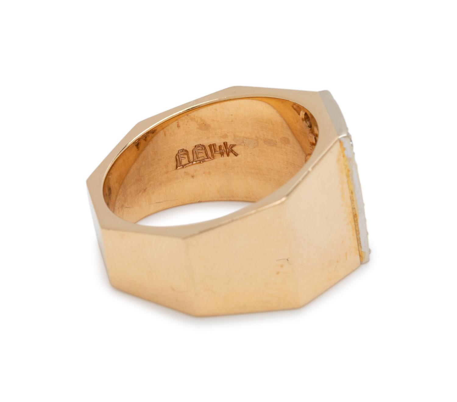 BICOLOR GOLD AND DIAMOND RING