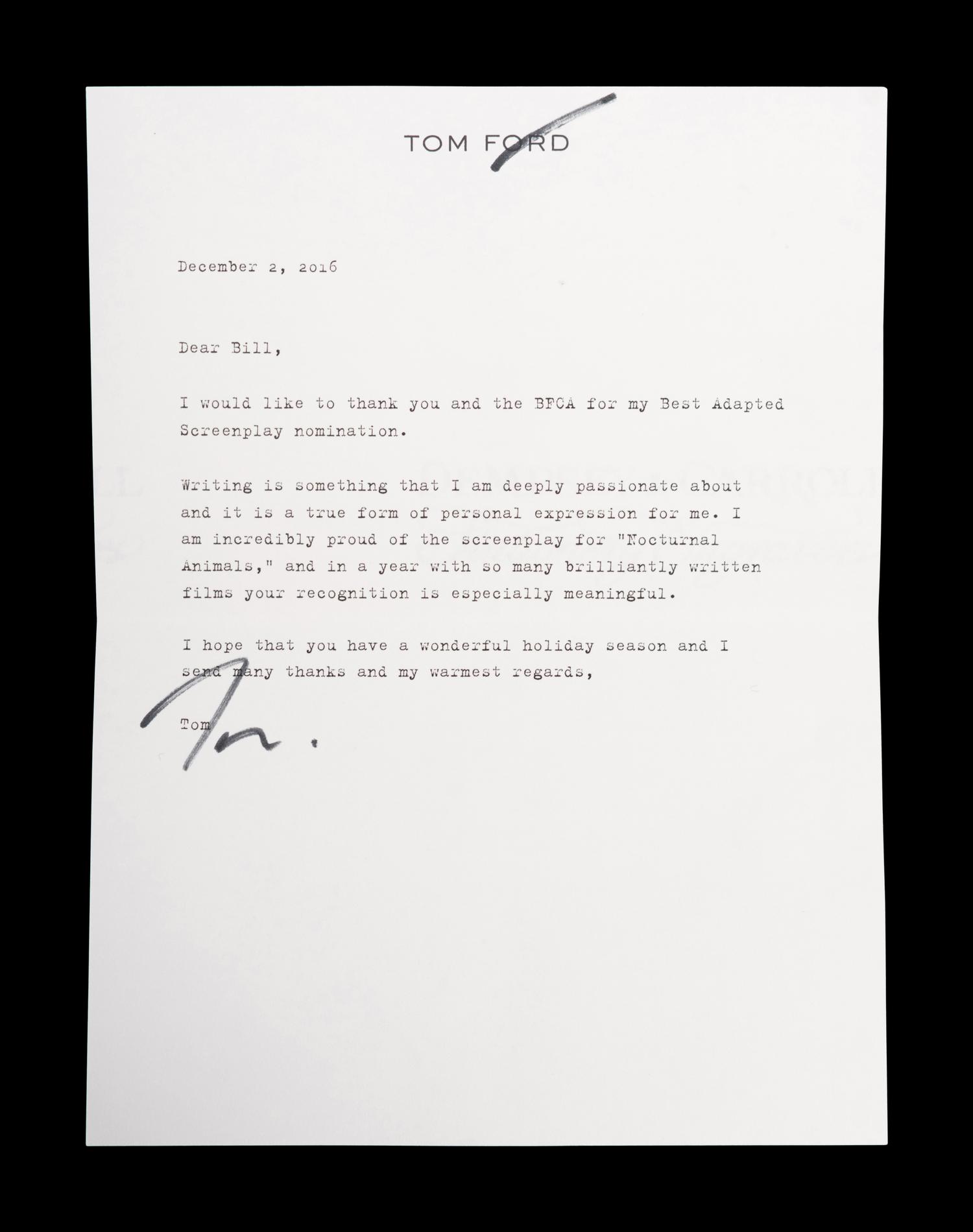 (Celebrity Memorabilia) A collection of 17 personal letters from celebrities, addressed to Bill Zwecker; comprising: