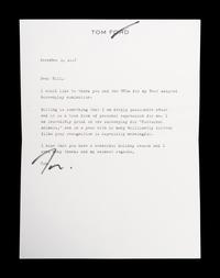 (Celebrity Memorabilia) A collection of 17 personal letters from celebrities, addressed to Bill Zwecker; comprising: