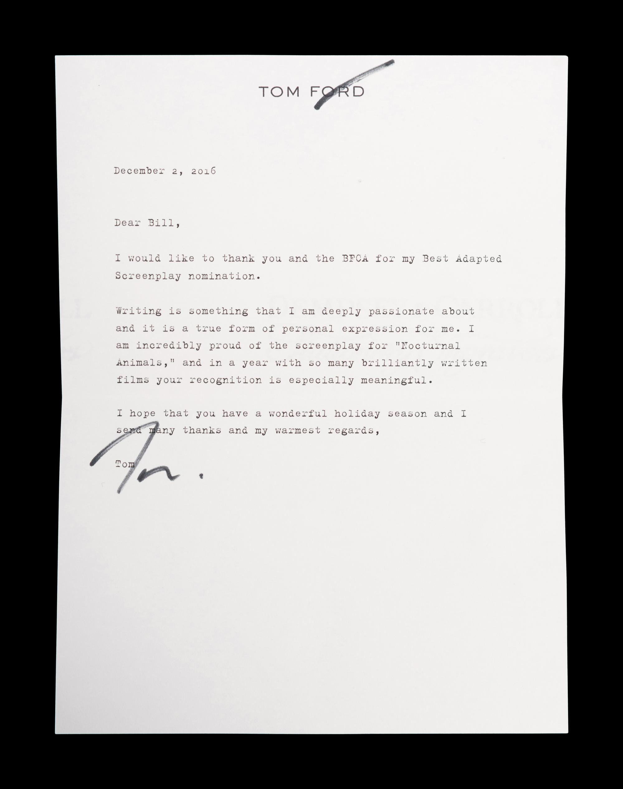 (Celebrity Memorabilia) A collection of 17 personal letters from celebrities, addressed to Bill Zwecker; comprising: