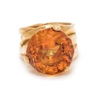 ANGELA PINTALDI, YELLOW GOLD AND CITRINE RING