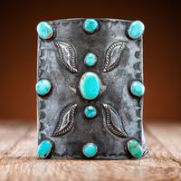 Navajo Silver and Turquoise Ketoh