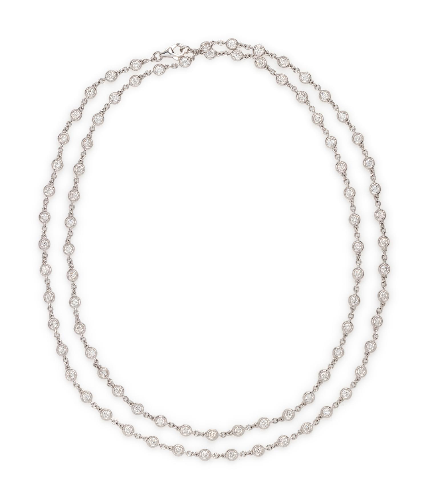WHITE GOLD AND DIAMOND NECKLACE