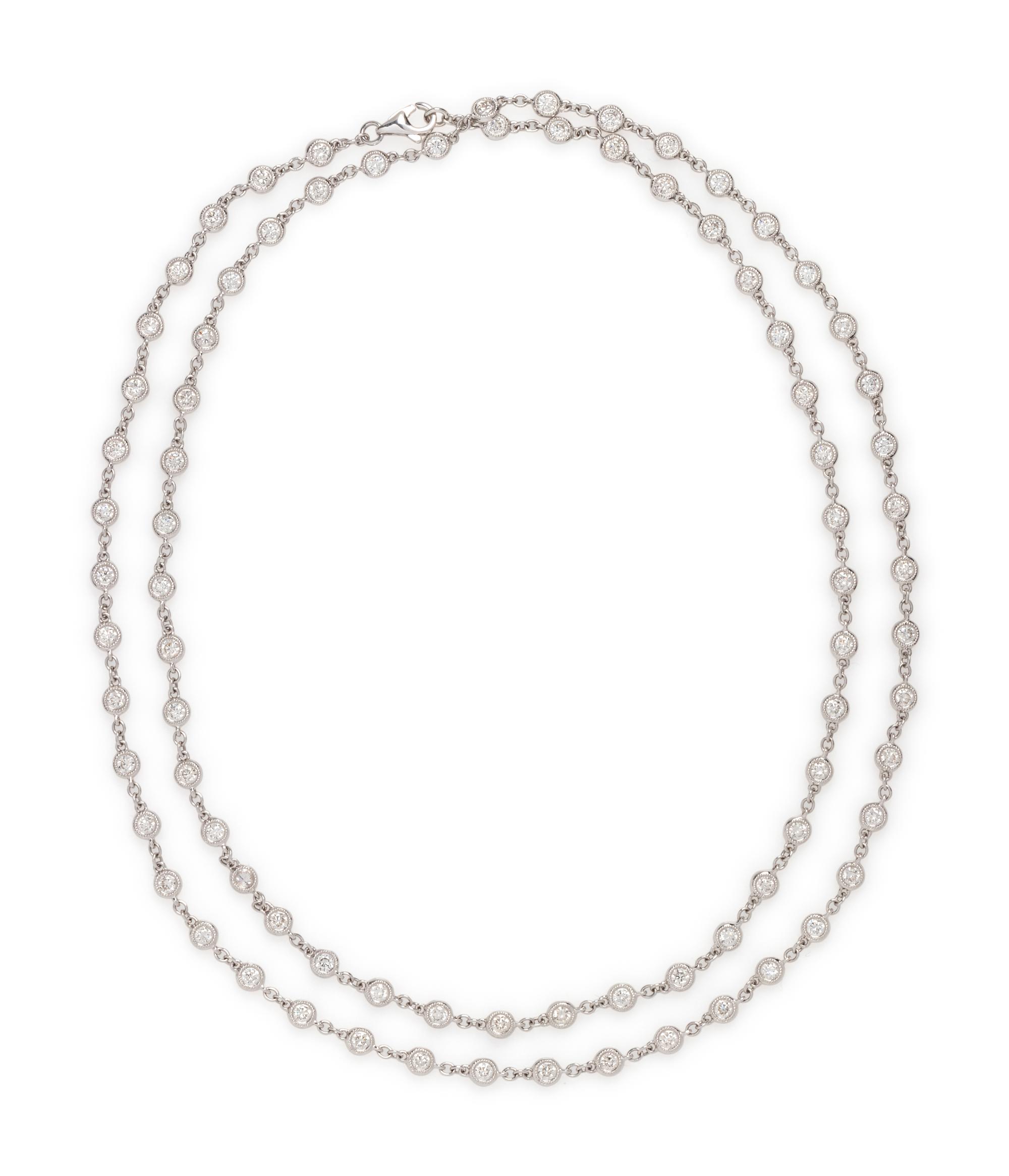 WHITE GOLD AND DIAMOND NECKLACE