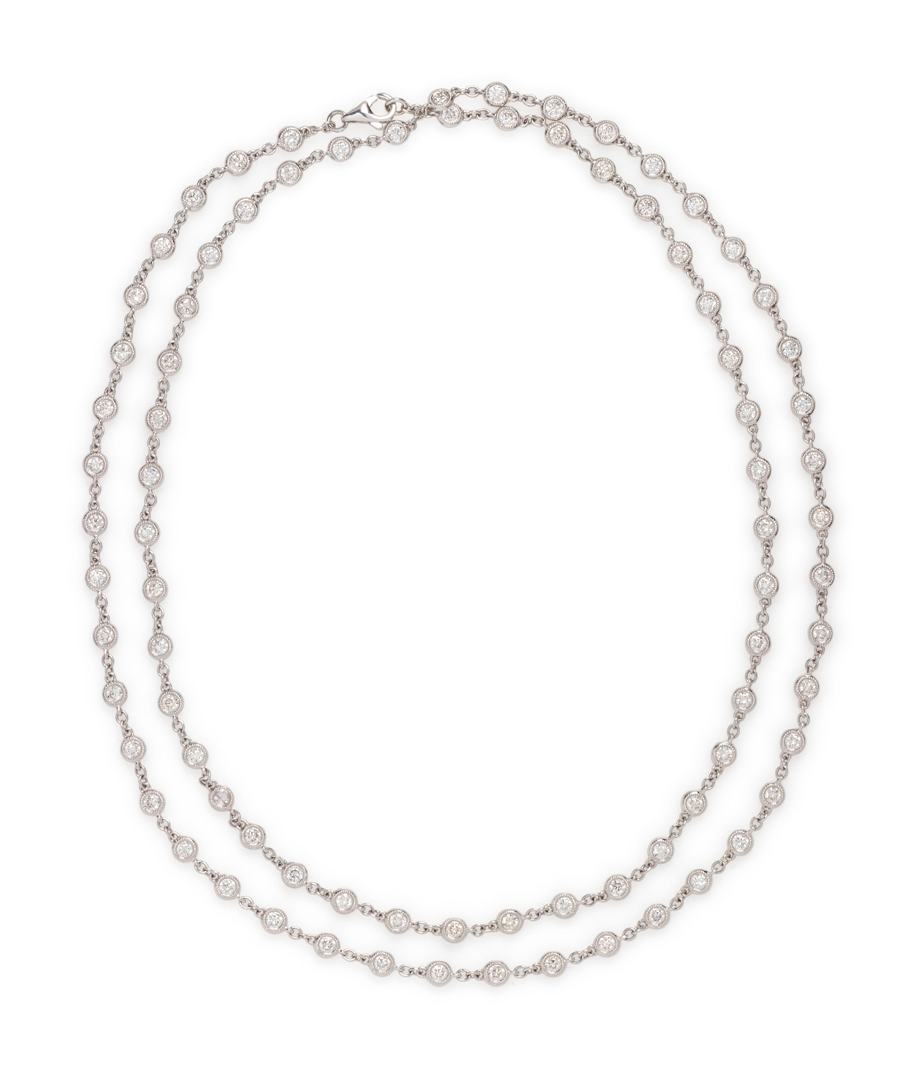 WHITE GOLD AND DIAMOND NECKLACE