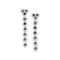 SAPPHIRE AND DIAMOND DROP EARRINGS