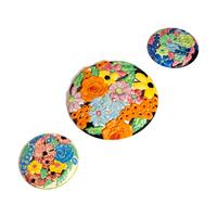 Bouquet Wall Medallions, collection of three, c. 1935