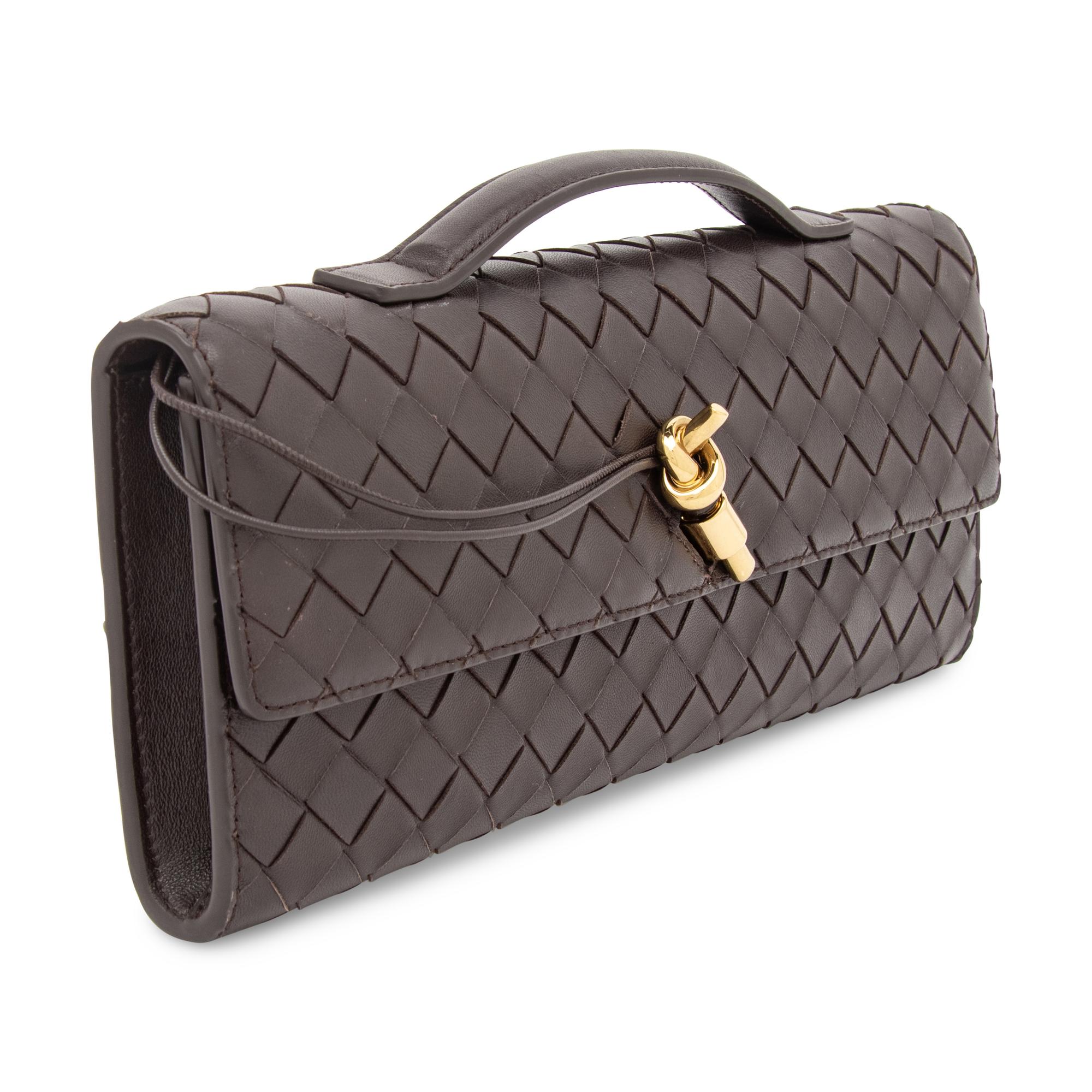 BOTTEGA VENETA, ANDIAMO INTRECCIATO LEATHER CLUTCH