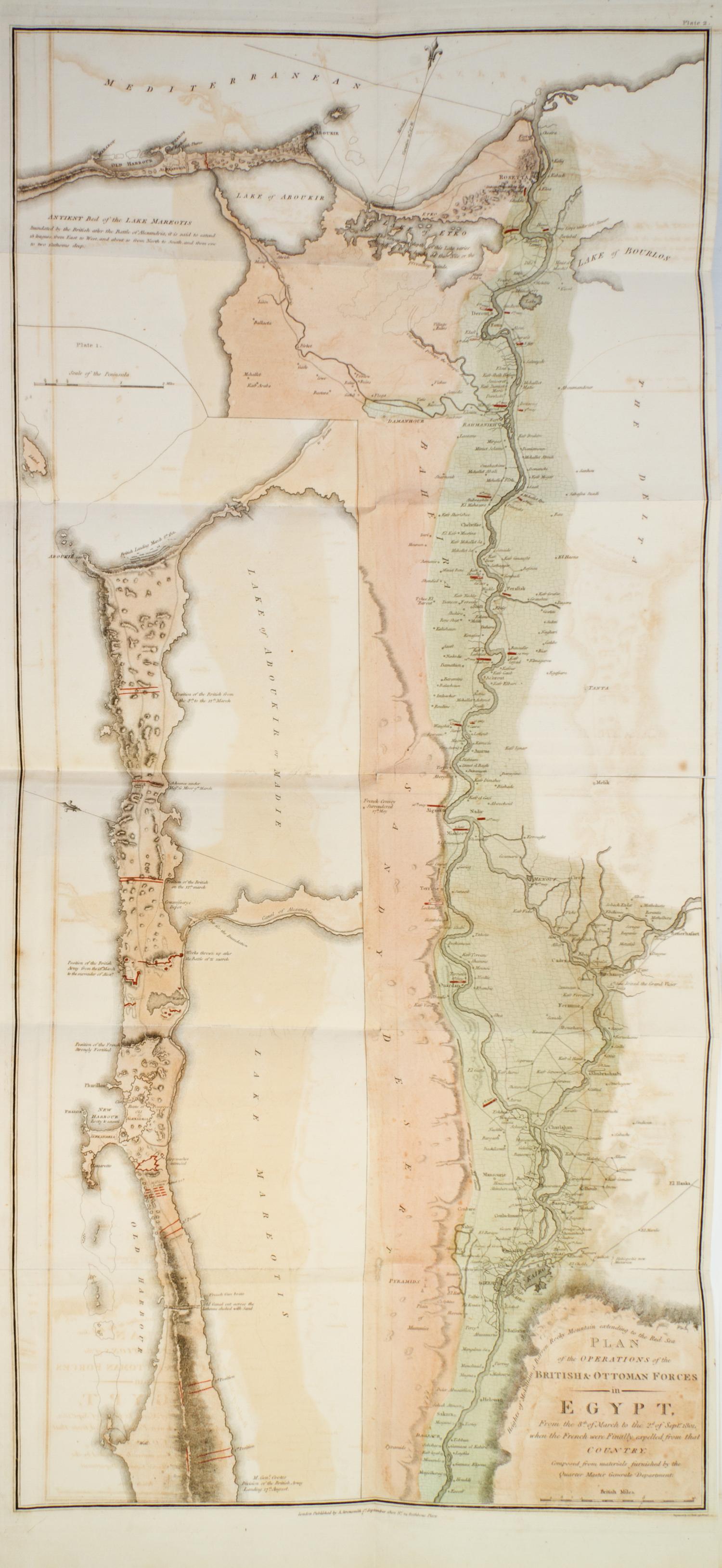 (EGYPT) WALSH, THOMAS. Journal of the Late Campaign in Egypt. London, 1803. Second edition.