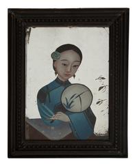Two Chinese Reverse Paintings on Glass