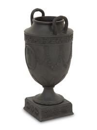 A Wedgwood Black Basalt Urn on Pedestal