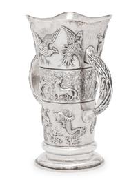 An Irish Aesthetic Movement Silver Vase