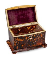 A Regency Tortoise Shell Tea Caddy
