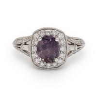Alexandrite and Diamond Ring