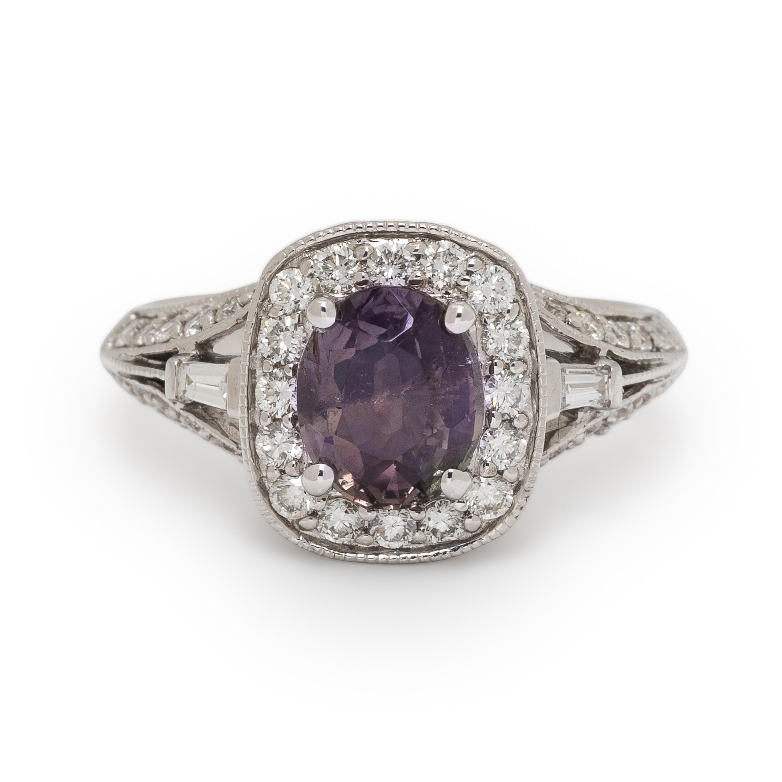 Alexandrite and Diamond Ring