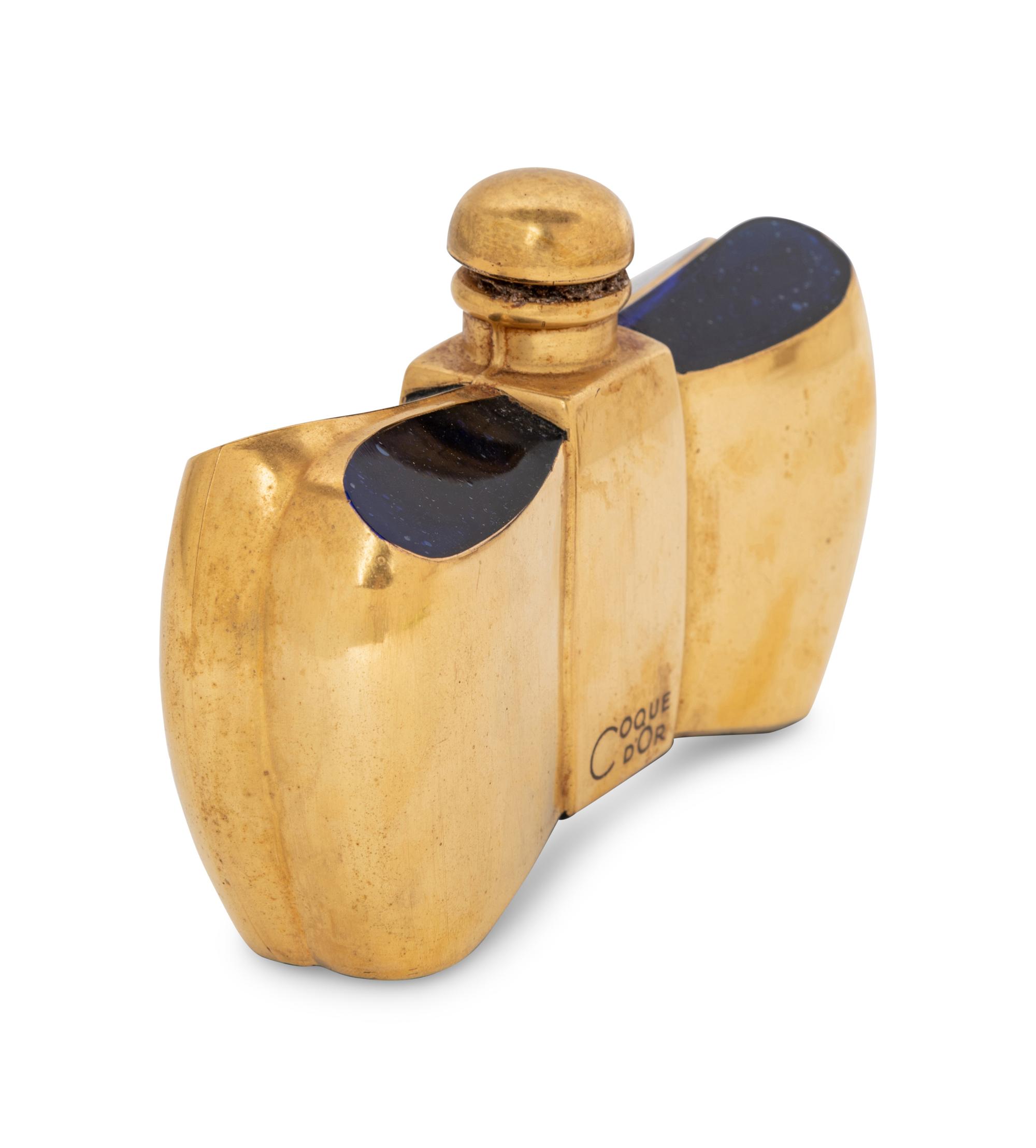 Perfume Box by Jean-Michel Frank and Guerlain Coque d'Or Bottle by Baccarat, 1937
