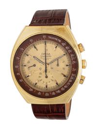 OMEGA, GOLD-PLATED 'SPEEDMASTER MARK II' CHRONOGRAPH WATCH