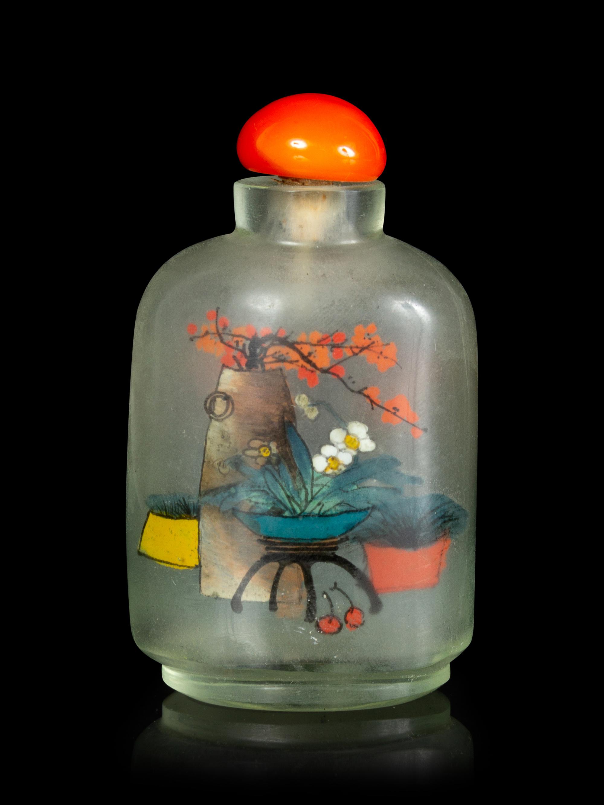Two Chinese Inside Painted Glass Snuff Bottle