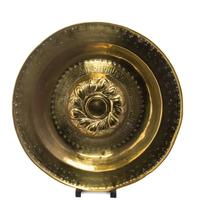 A Pair of Eastern European Brass Chargers Diameter of larger 22 inches. — 19TH CENTURY