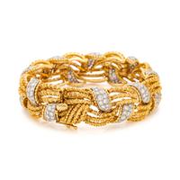 BICOLOR GOLD AND DIAMOND BRACELET