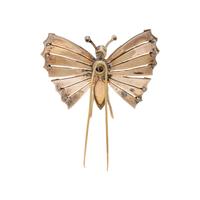 DIAMOND AND ENAMEL BUTTERFLY BROOCH