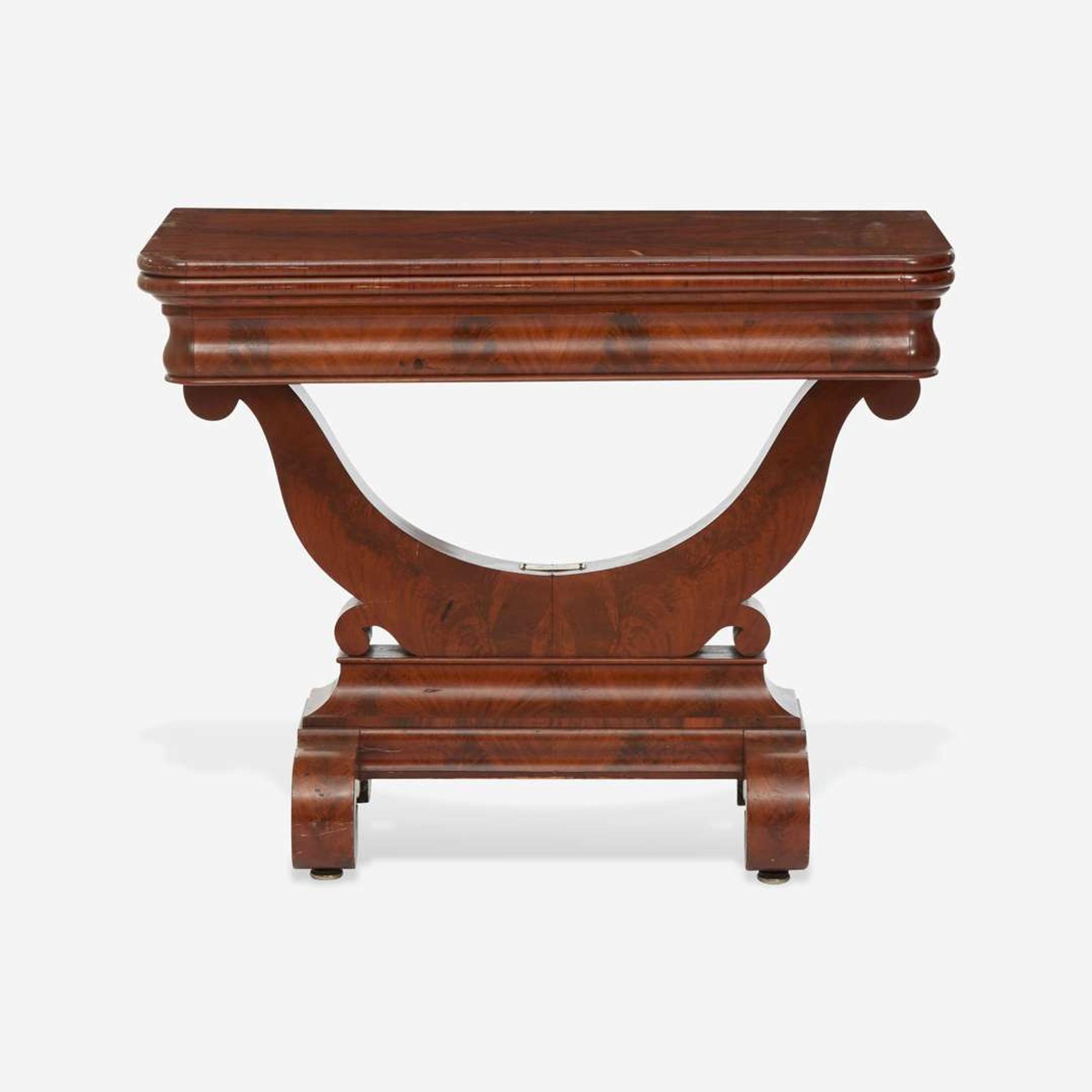 A John C. Calhoun (1782-1850) associated Classical mahogany games table circa 1840