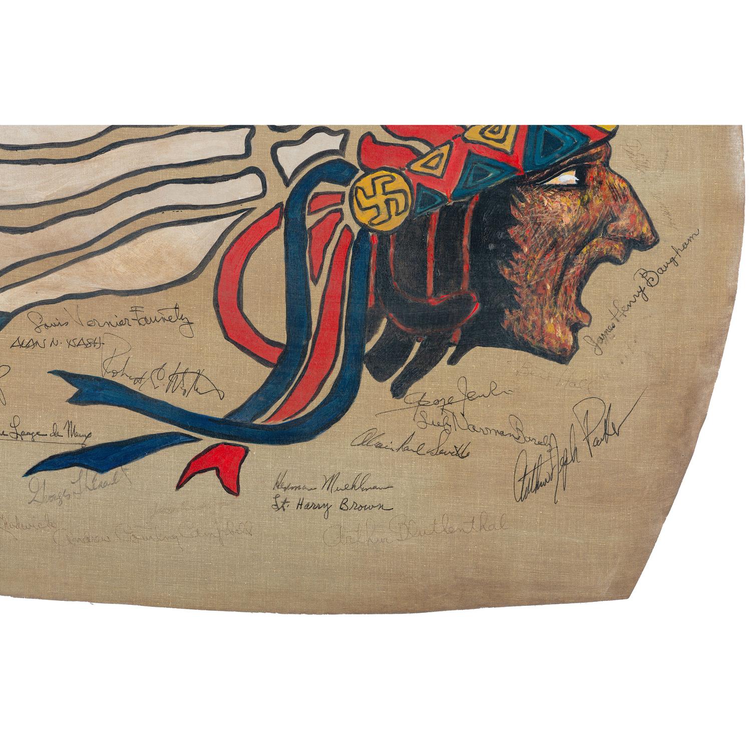 Lafayette Escadrille Signed Piece of Aircraft Skin