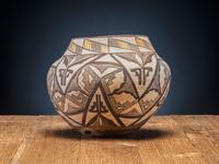 Acoma Polychrome Pottery Olla