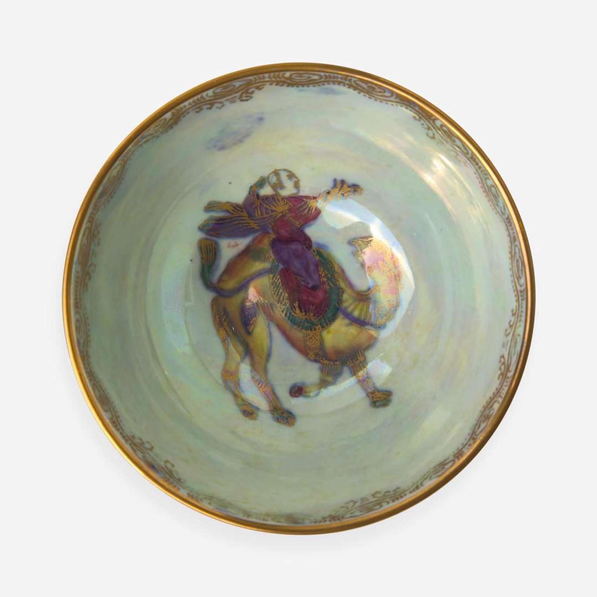 A Small Wedgwood Celestial Dragon Lustre Footed Bowl UK, 1920s