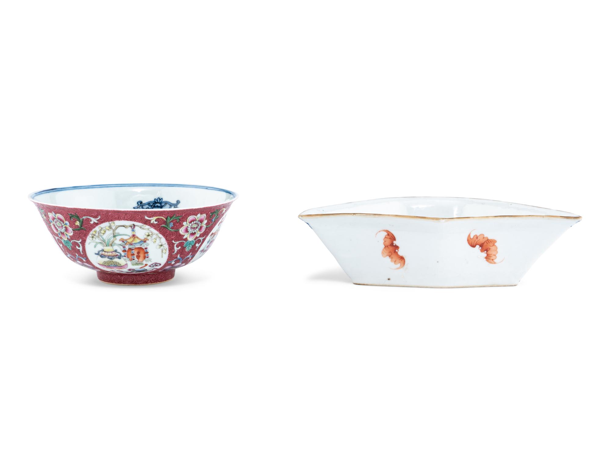 Two Chinese Famille Rose Porcelain Bowls
